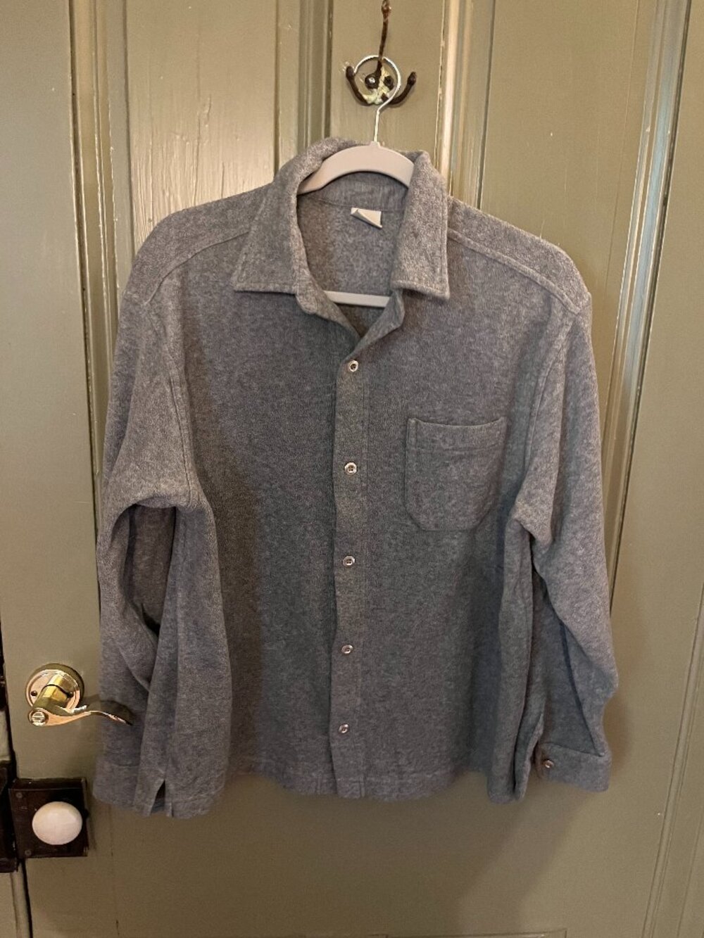 vintage GAP sherpa grey button up shirt 90s